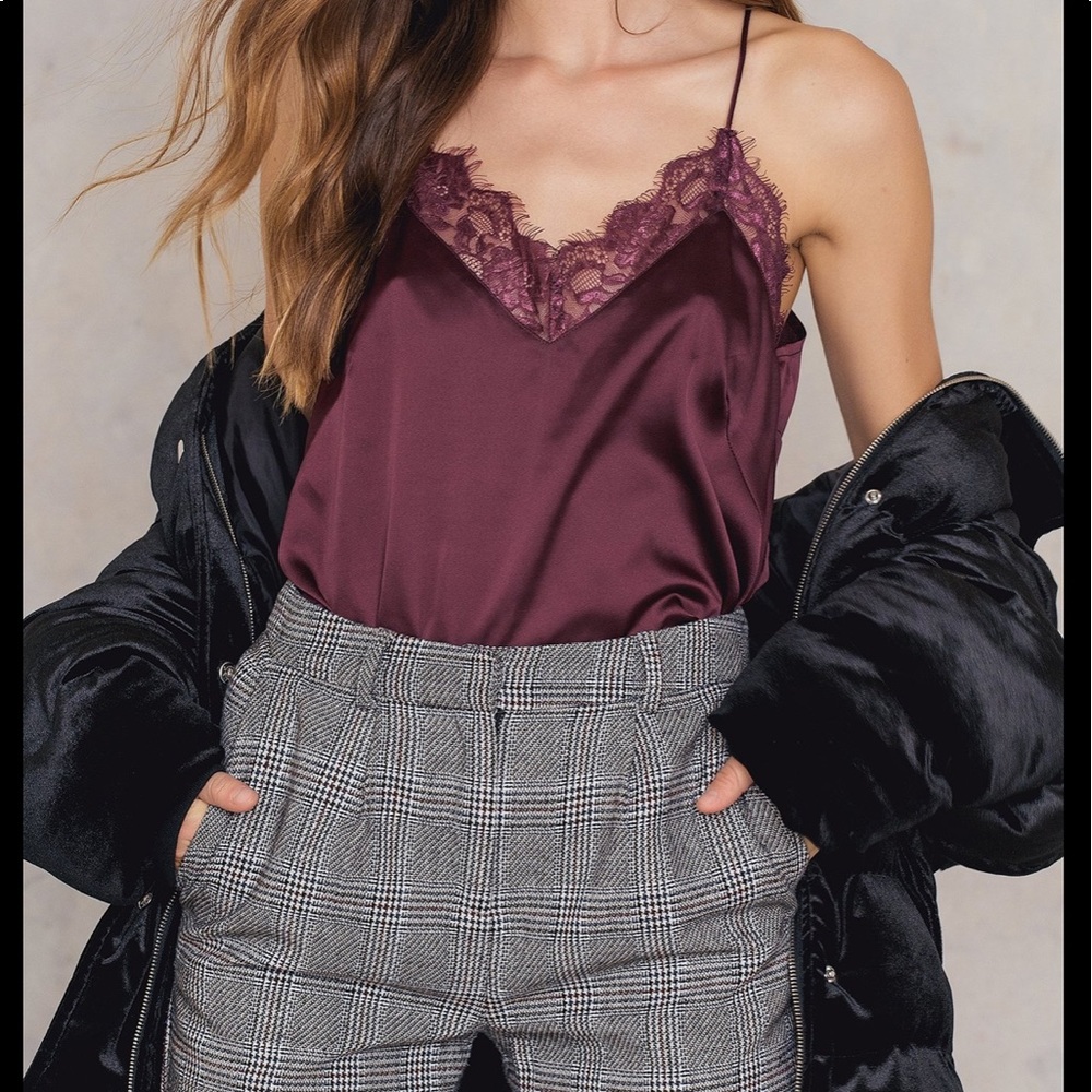 Rut & circle tank top burgundy Size 36